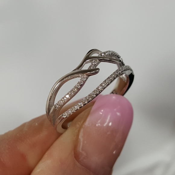 White Cubic Zirconia Vines - Picture 5 of 7